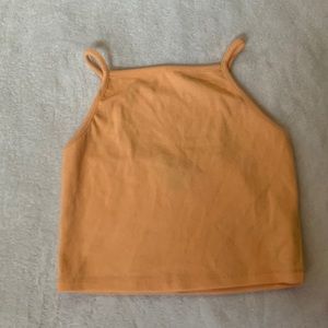 Forever 21 Pastel Orange Halter Crop Top